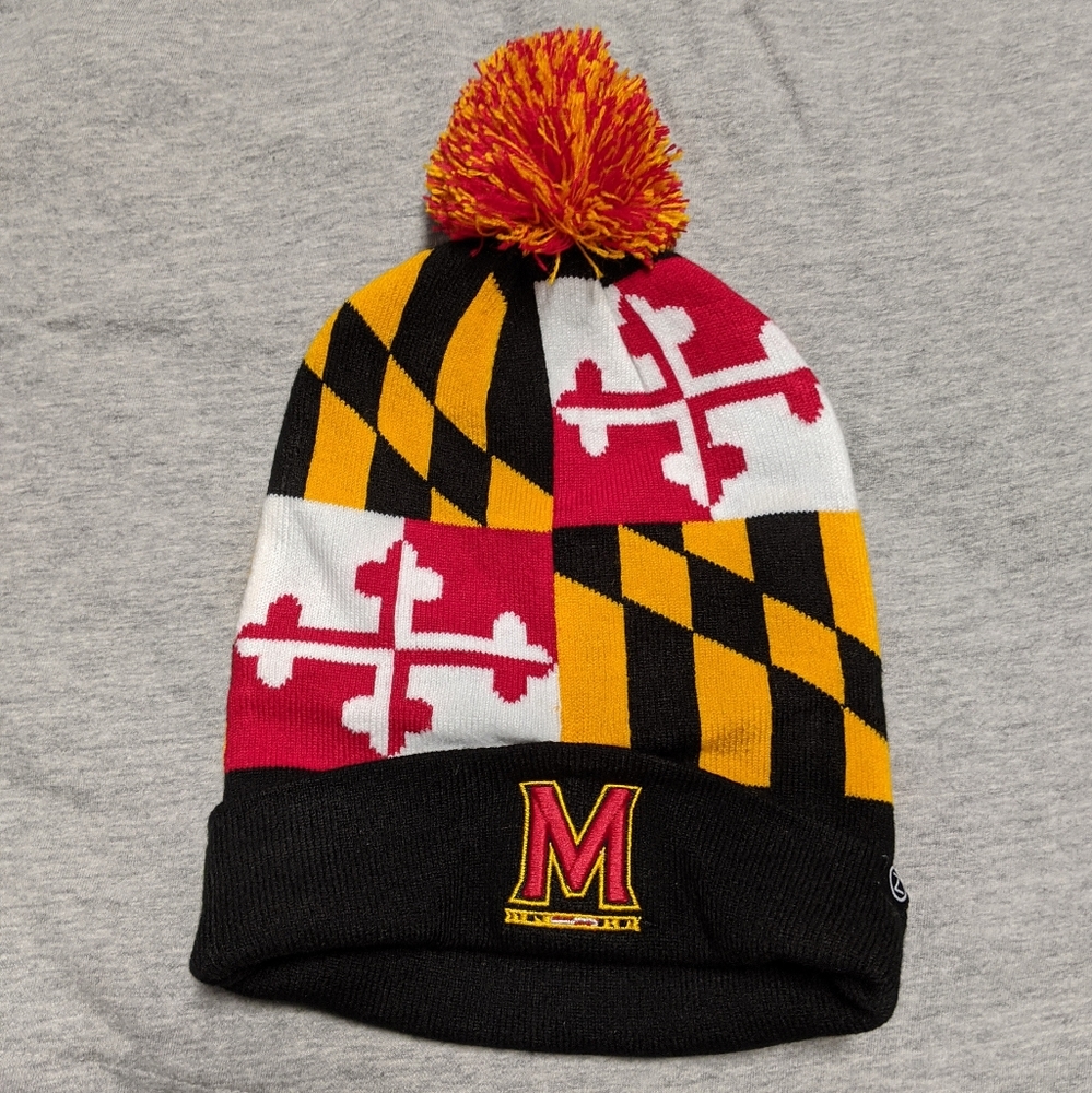Maryland Flag/University of Maryland Pom Beanie
